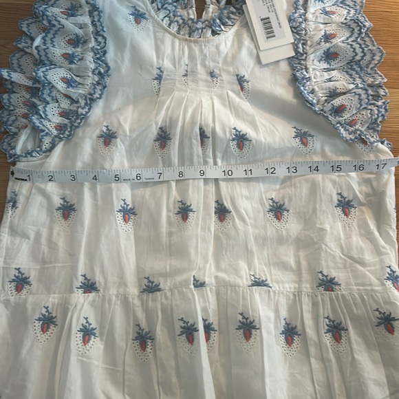 NWT Sea NY Renee Embroidered Strawberry Dress Cream Size S - Picture 5 of 10